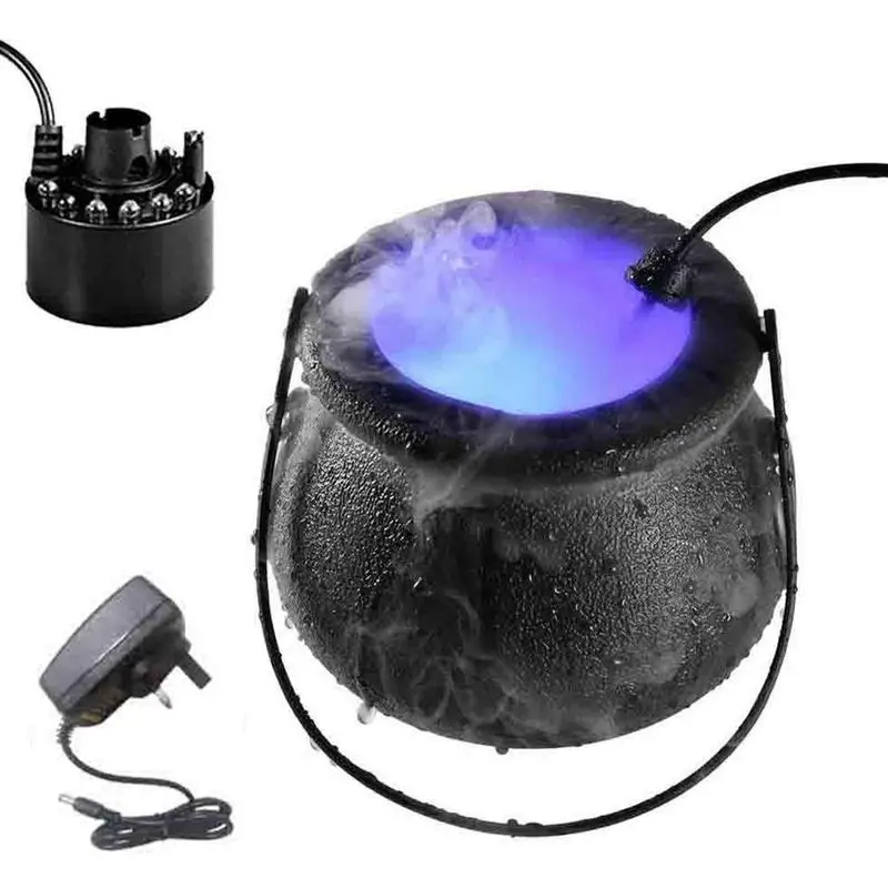 Light Fogger Water Fountain Pond Fog Machine Halloween Witch Pot Cauldron Holiday Party Prop Decor Mist Maker Smoke Fog Machine