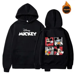 Bluzy z kapturem Mickey Minnie Mouse Mężczyźni Kobiety Moda Casual Cool Pullover Student Harajuku Streetwear Bluzy z kapturem