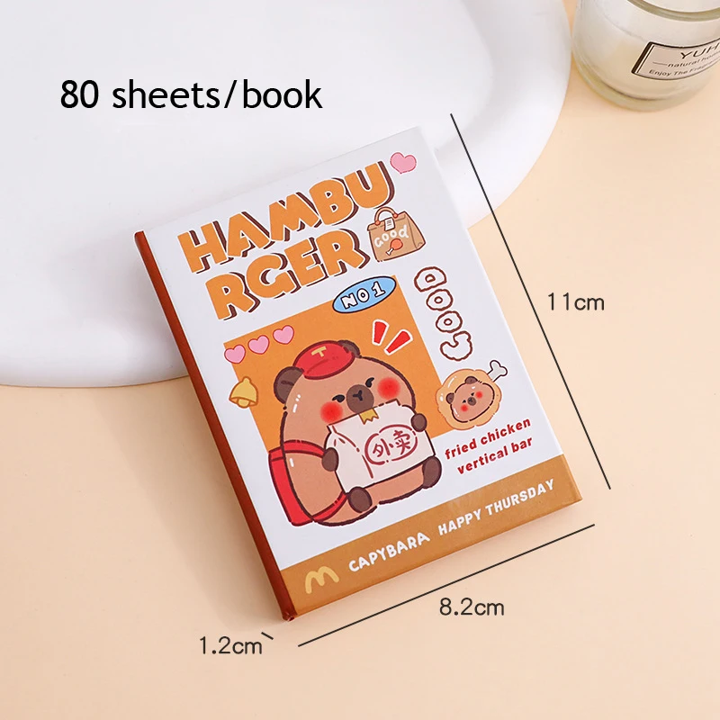 80page Capybara A7 Notebook Kawaii Pocket Book School Notebook Agenda Weekly Planner Diary Sketchbook Back To School Supplies