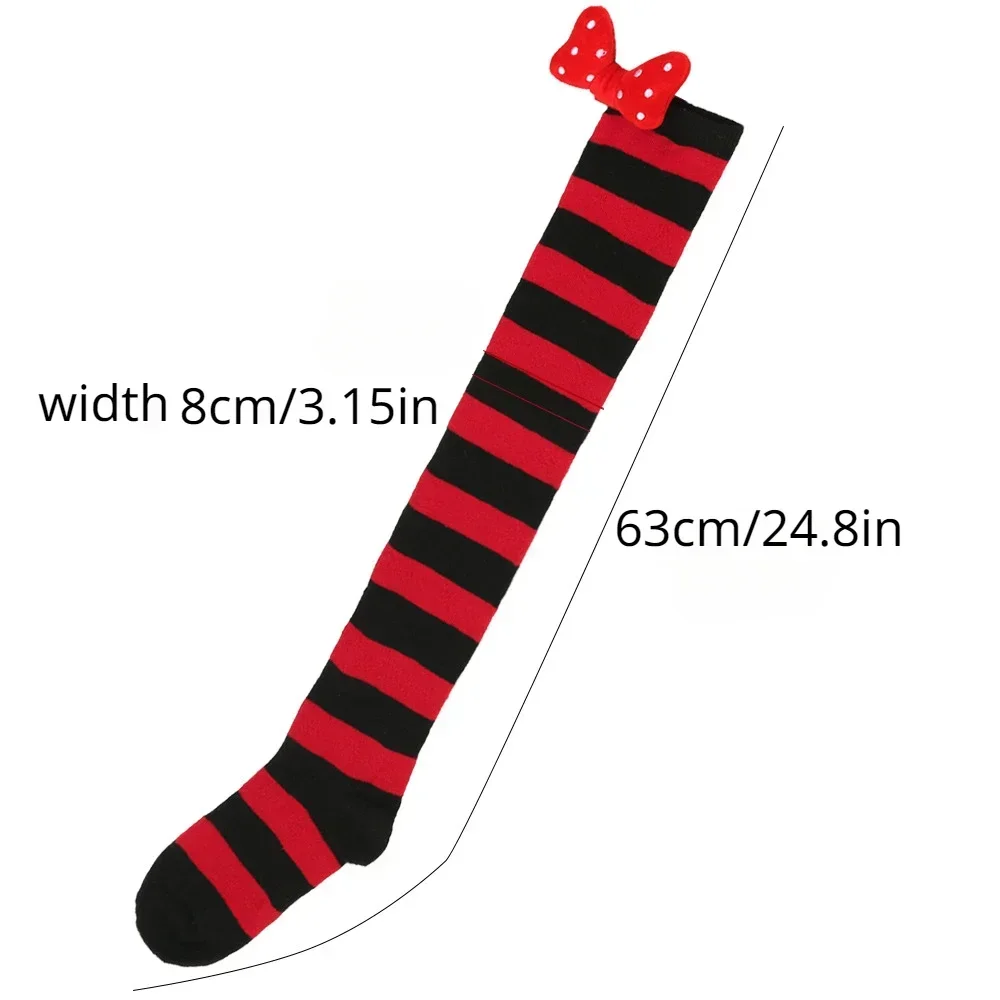 Frauen Weihnachts socken Weihnachten süße rote Schleife lange Socken frohes neues Jahr Strümpfe Bowknot Oberschenkel Höhen soken