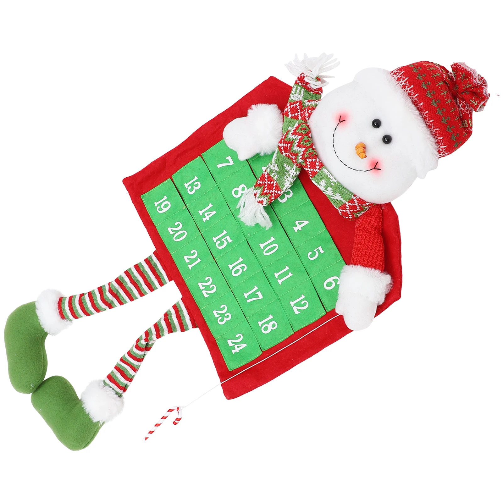 

Christmas Snowman Advent Calendar Hanging Decoration DIY Wall Pendant Xmas Door Decor Holiday Party Supplies Material