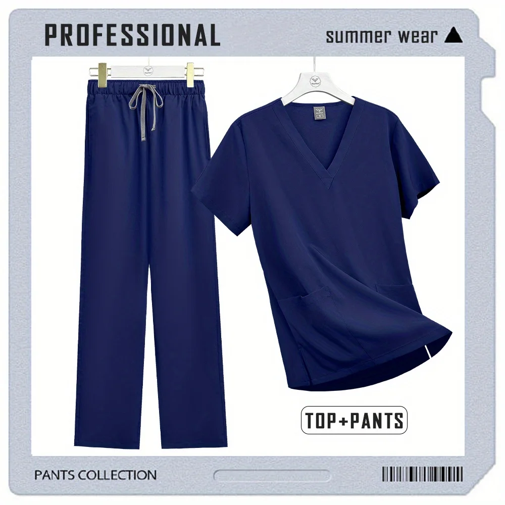 أعلى السراويل الملابس لينة الجمال عمال النساء الرجال السراويل المستقيمة دعوى الزي الرسمي الدعك مجموعة