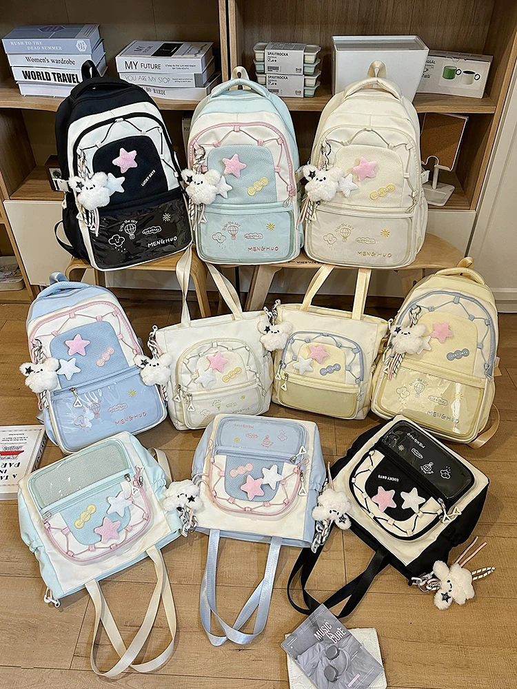 

Original Daily College Style Shoulder Bag Crossbody Bags Transparent Campus Large Capacity Bag Female Hand Bags for Women