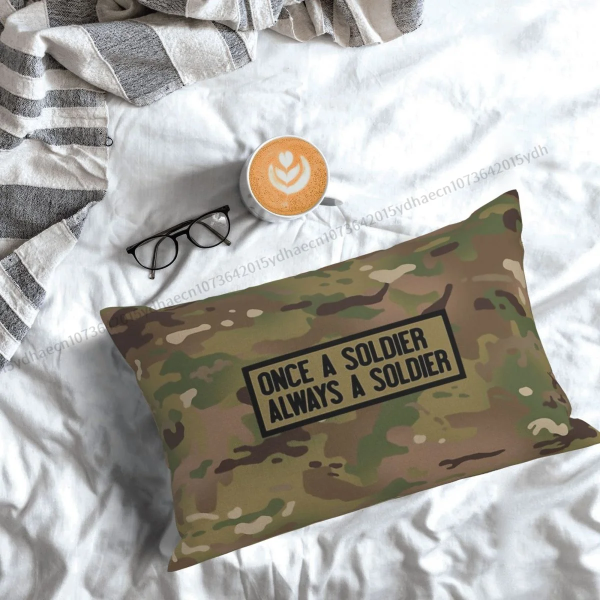 Always A Soldier Pure Hug Pillowcase Camo Camouflage Army Backpack Cojines Livingroom Printed Chair Pillow Covers Decorative