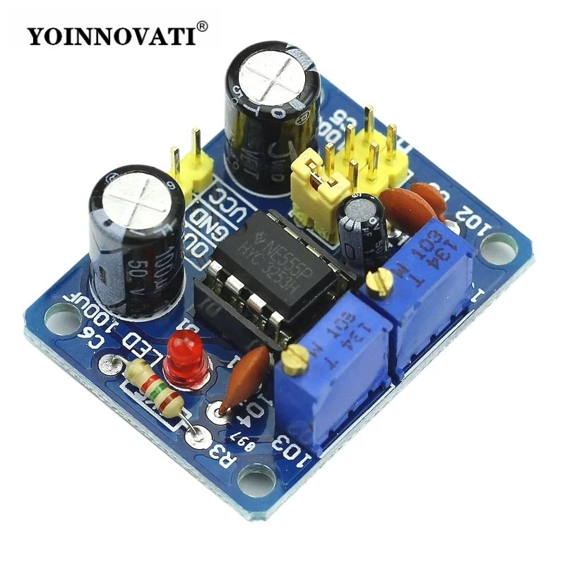 NE555 Pulse Module - Adjustable Frequency & Duty Cycle Square/Rectangle Wave Signal Generator