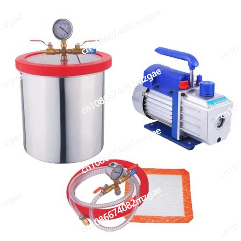 

Vacuum pump matching stainless steel vacuum bucket pumping AB glue resin debrewing air conditioner maintenance tool