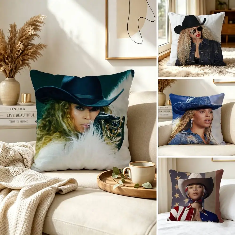 Singer B-Beyonce Carter Cowboy Pillow Case for Sofa Living Room Home office Decor Protective Cover