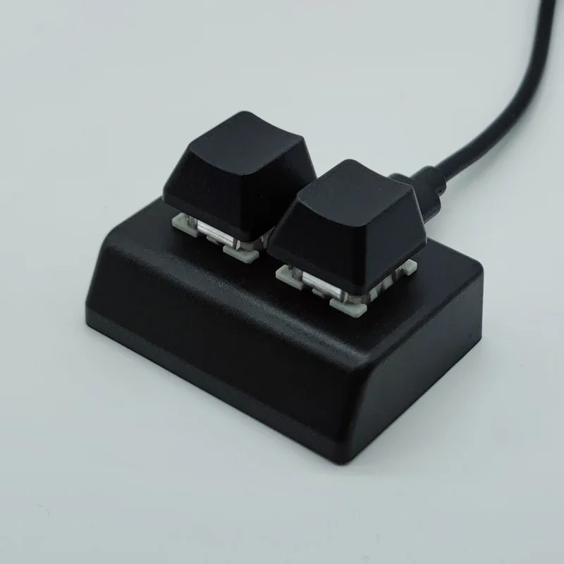 OSU 2 Tombol Tombol Pemrograman Makro Keyboard RGB Mini Keyboard Gaming Gambar Merah Tombol Kustom Keyboard Gaming