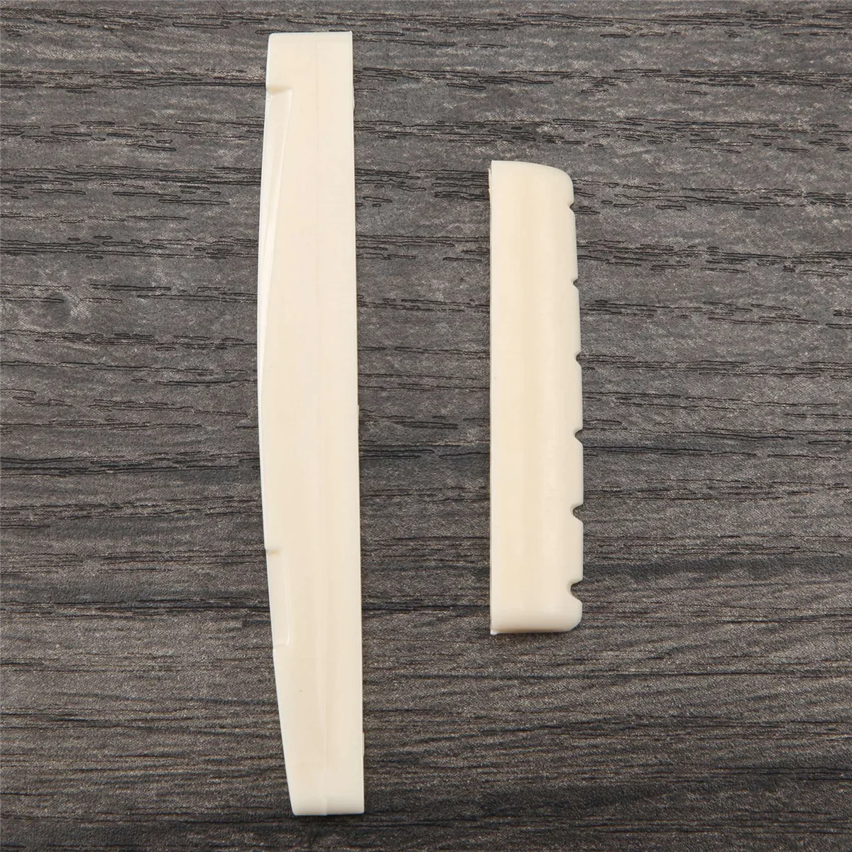 Quality! 6 Bridge Pins + saddle + bridge saddle Bone / Bone Acoustic Guitar white