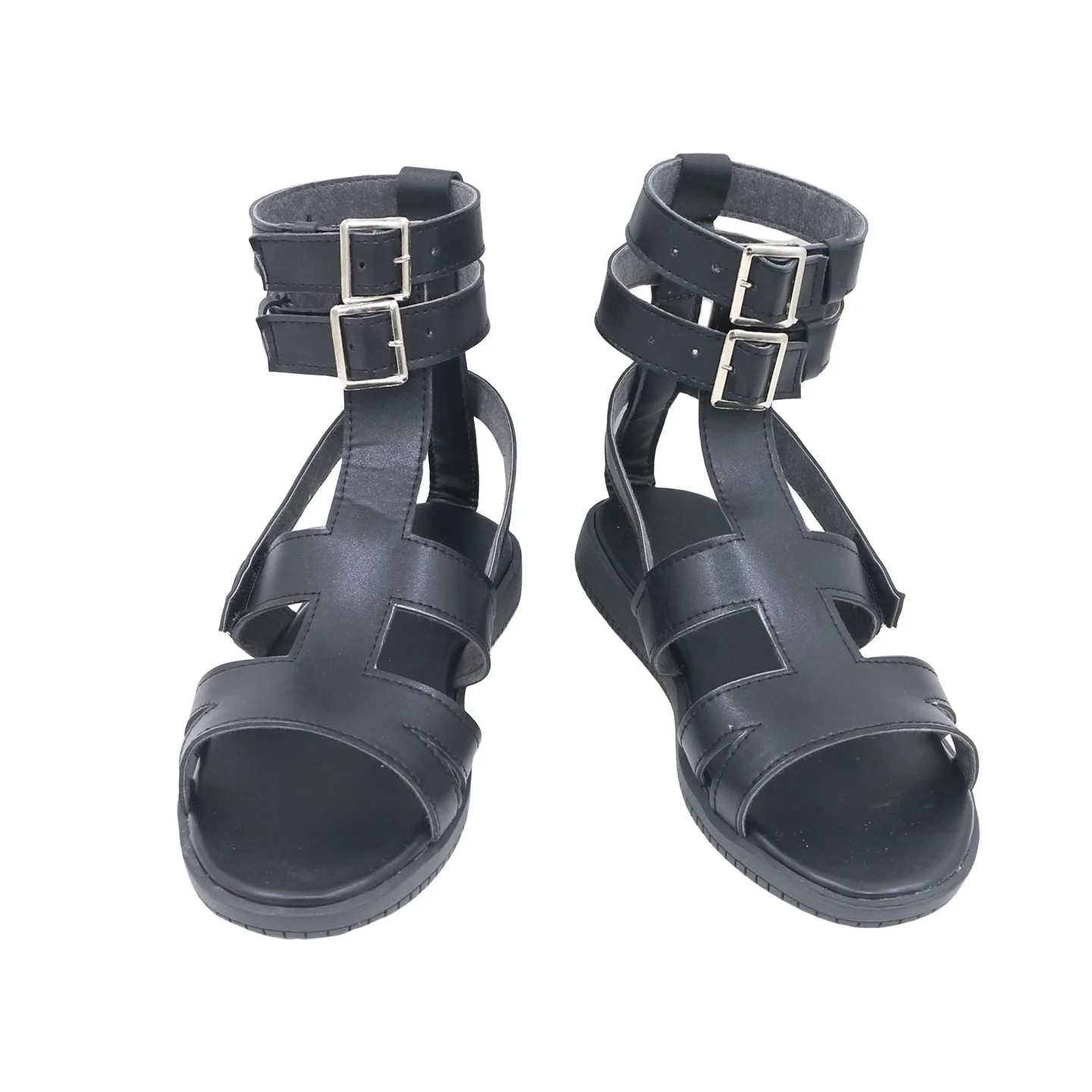 V コスプレ靴ハロウィンカーニバルブーツ PU レザー靴コスプレ小道具アニメアクセサリーカスタムメイド