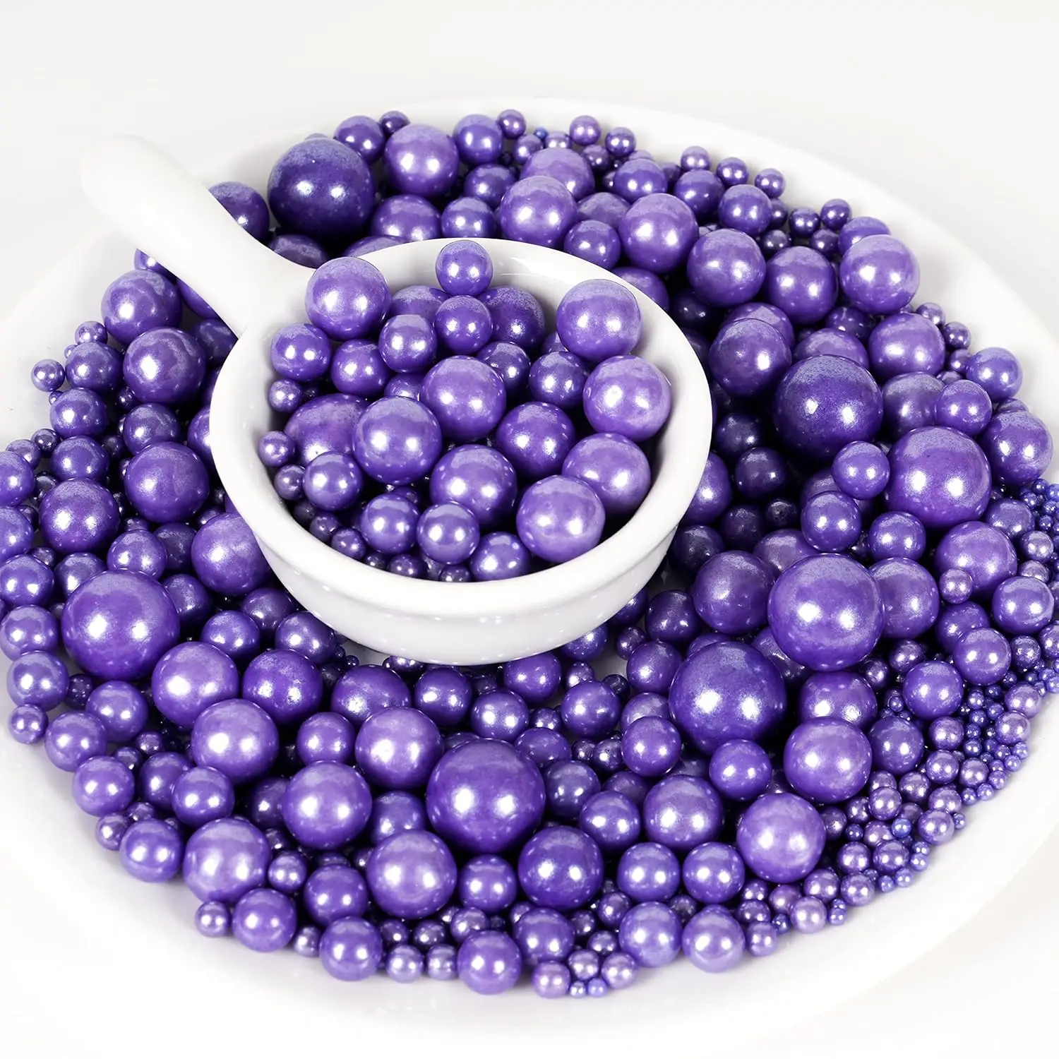 130 g/4,58 Unzen Perlenstreusel, Mischungsgröße, Eiscreme-Kuchenaufsätze und Keksdekoration, Hochzeitsfeier, Weihnachtszubehör – Detail 29