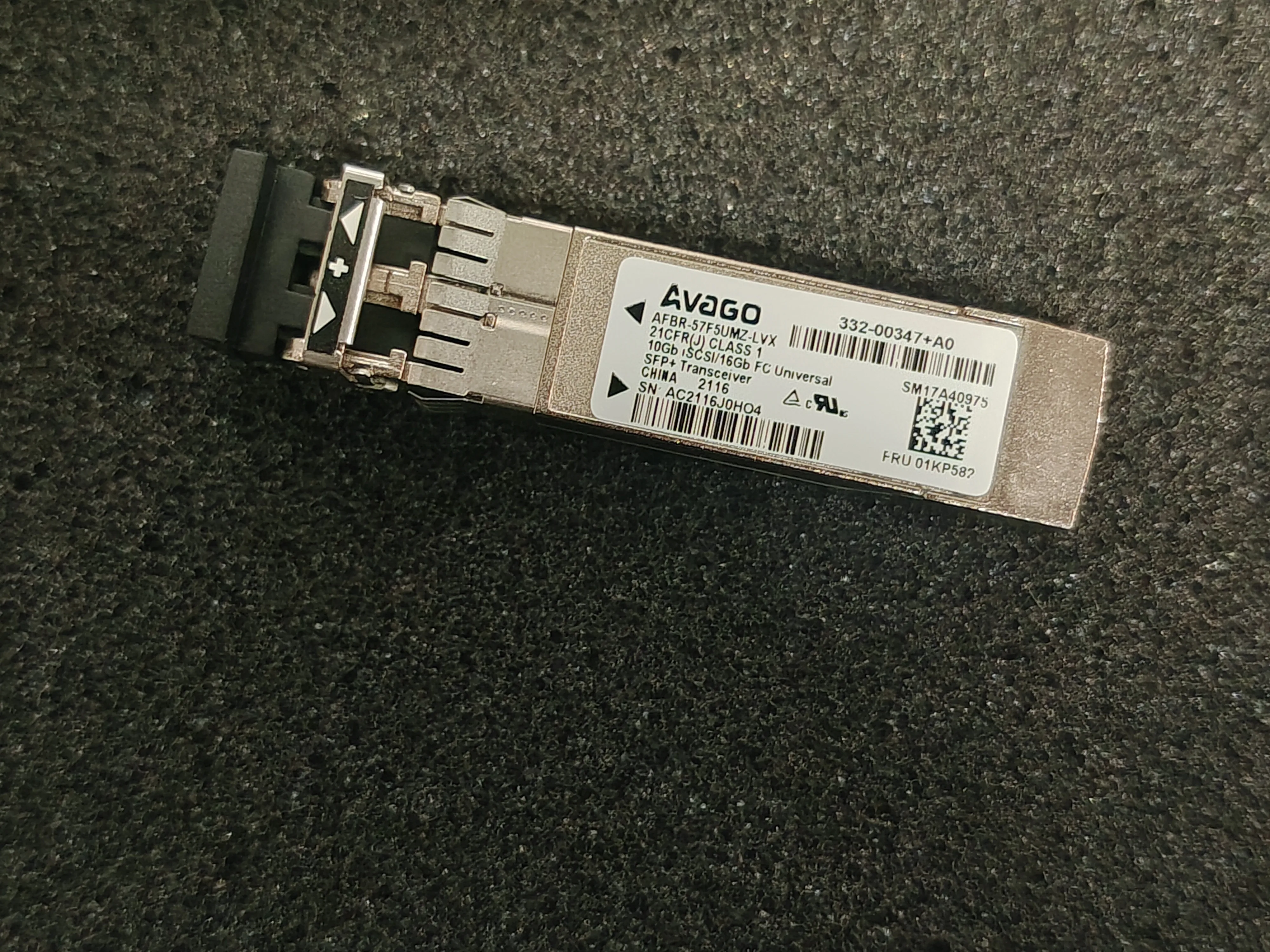 

16G SFP Fiber Module/AFBR-57F5UMZ-LVX/332-00347+A0/4M17A13527/16Gb iSCSI/16Gb FC Universal SFP+ Transceiver