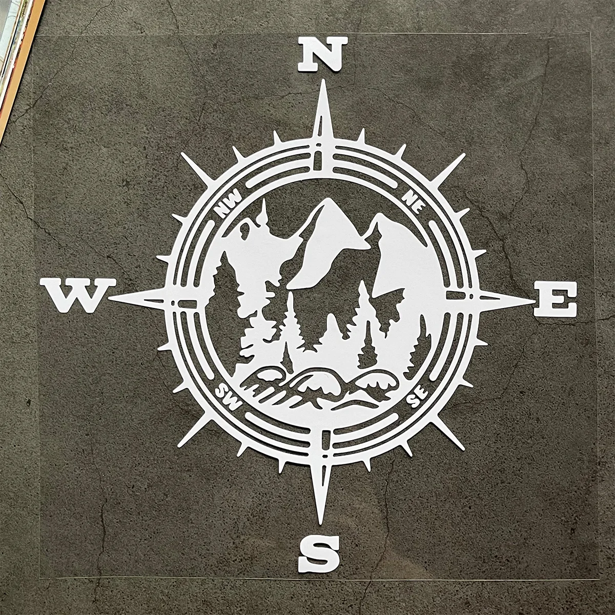 

Car Stickers Compass Decal JDM Auto Door Window Trunk Decoration Reflective Helmet Mountain Sticker Modification Accessories