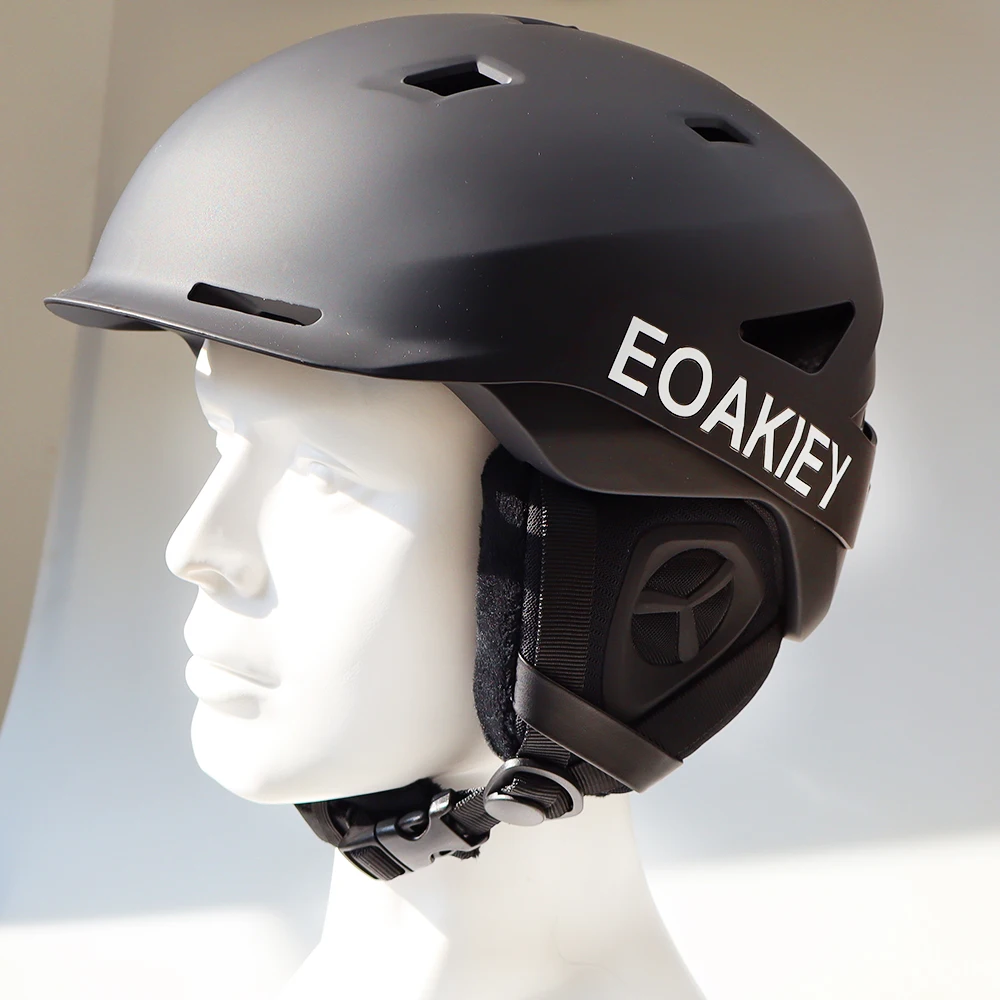 

Eoakiey новый лыжный шлем для мужчин и женщин, одинарная двойная доска, ветрозащитный, теплый, защитное снаряжение для лыж, защитный шлем