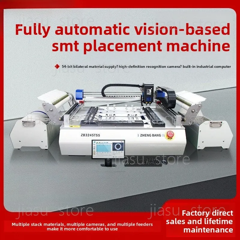 Small Desktop SMT Chip Mounter Fully Automatic Multi‑Function LED Placement Machine High Speed for Lab R&D Sample Prototyping