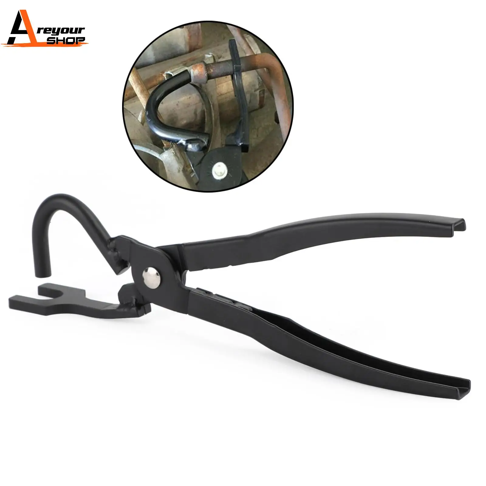 Areyourshop 38350 Exhaust Hanger Removal Pliers Clamps for Automotive Tool Black for Car Universal Auto Workshop Accessories