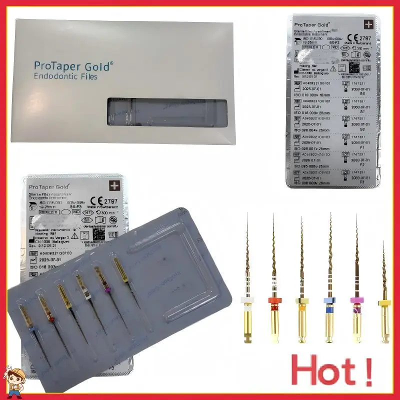 

30 Pcs/5 SetsGold Endo Rotary Super Files Dental Root Canal File Golden Endodontic Files Nickel Titainium Instrument Dentistry