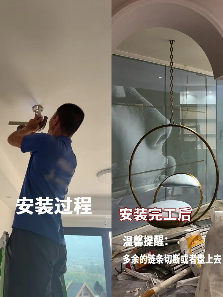 Indoor rocking swings, hanging chairs, balconies, stainless steel leisure homes in Foshan, Guangdong