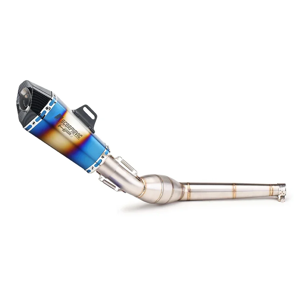 

Voor Aprilia GPR125 GPR150 Motorcycle Exhaust Escape MOTO Modified Middle Tube Link Pipe Stainless Steel With Catalyst DB Killer