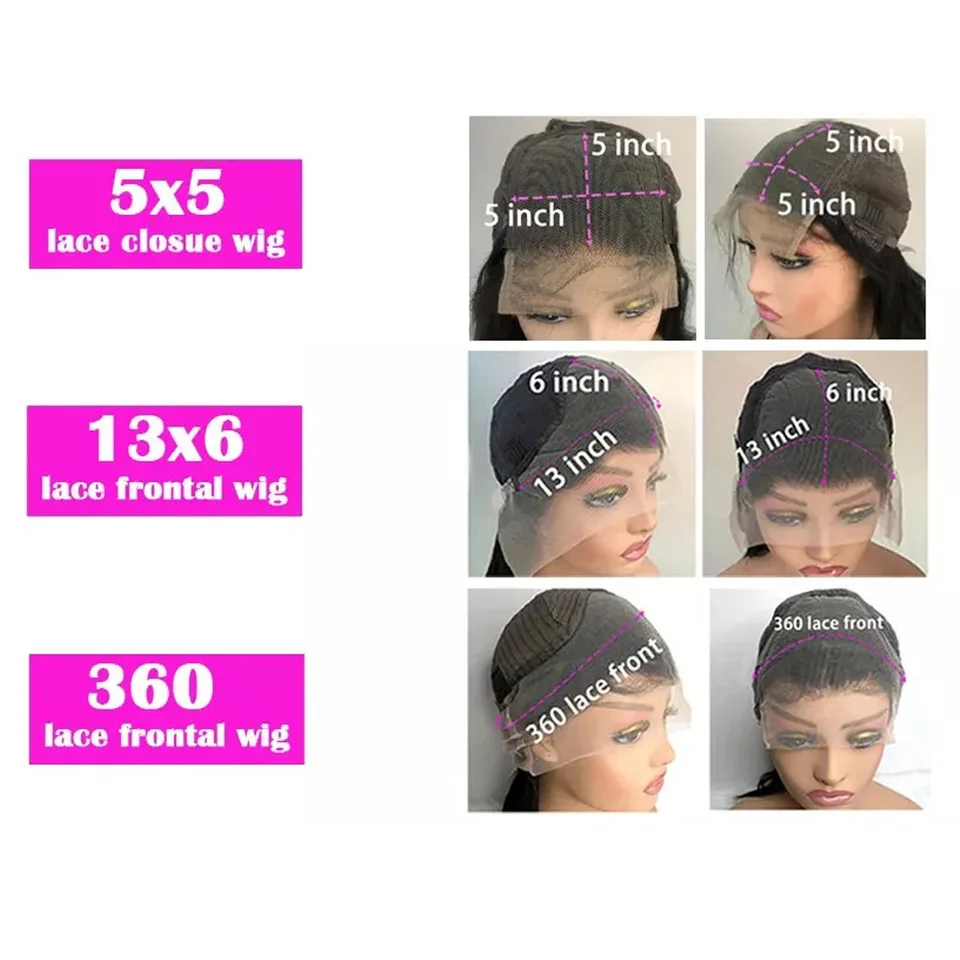 Peluca de Pelo Humano con Encaje Frontal HD 13x6 Onda Profunda, 200 Densidad, Agua Rizada, Transparente, 360 Encaje Completo para Mujeres, 30 40 Pulgadas 6