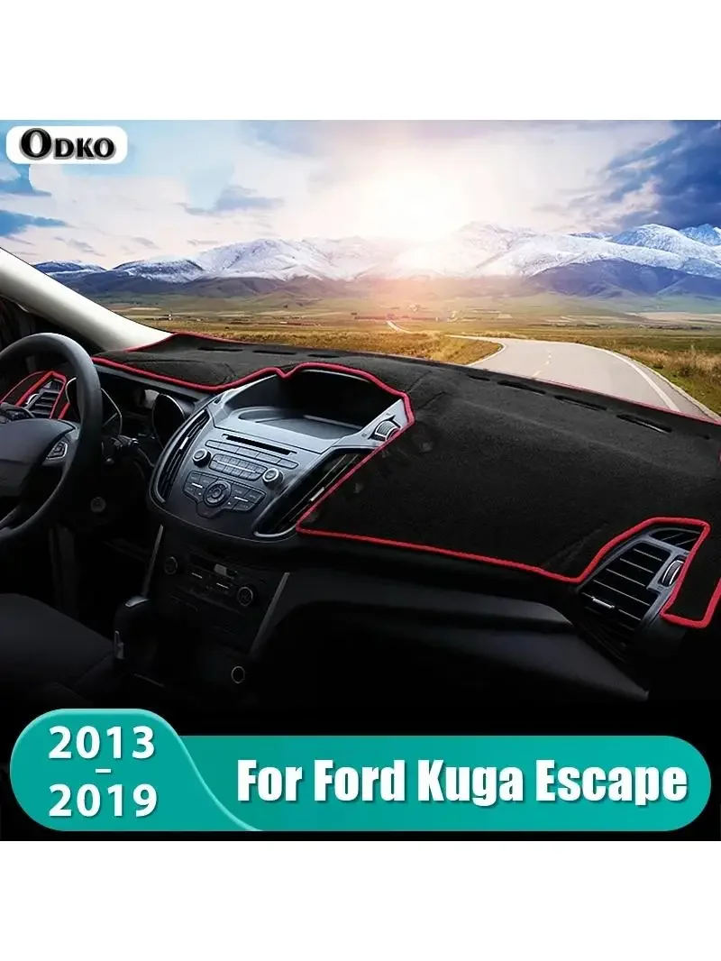 Tapis de tableau de bord de voiture, pare-soleil antidérapant, accessoires pour Ford Kuga 2 MK2 Escape 2013 2014 2015 2016 2017 2018 2019