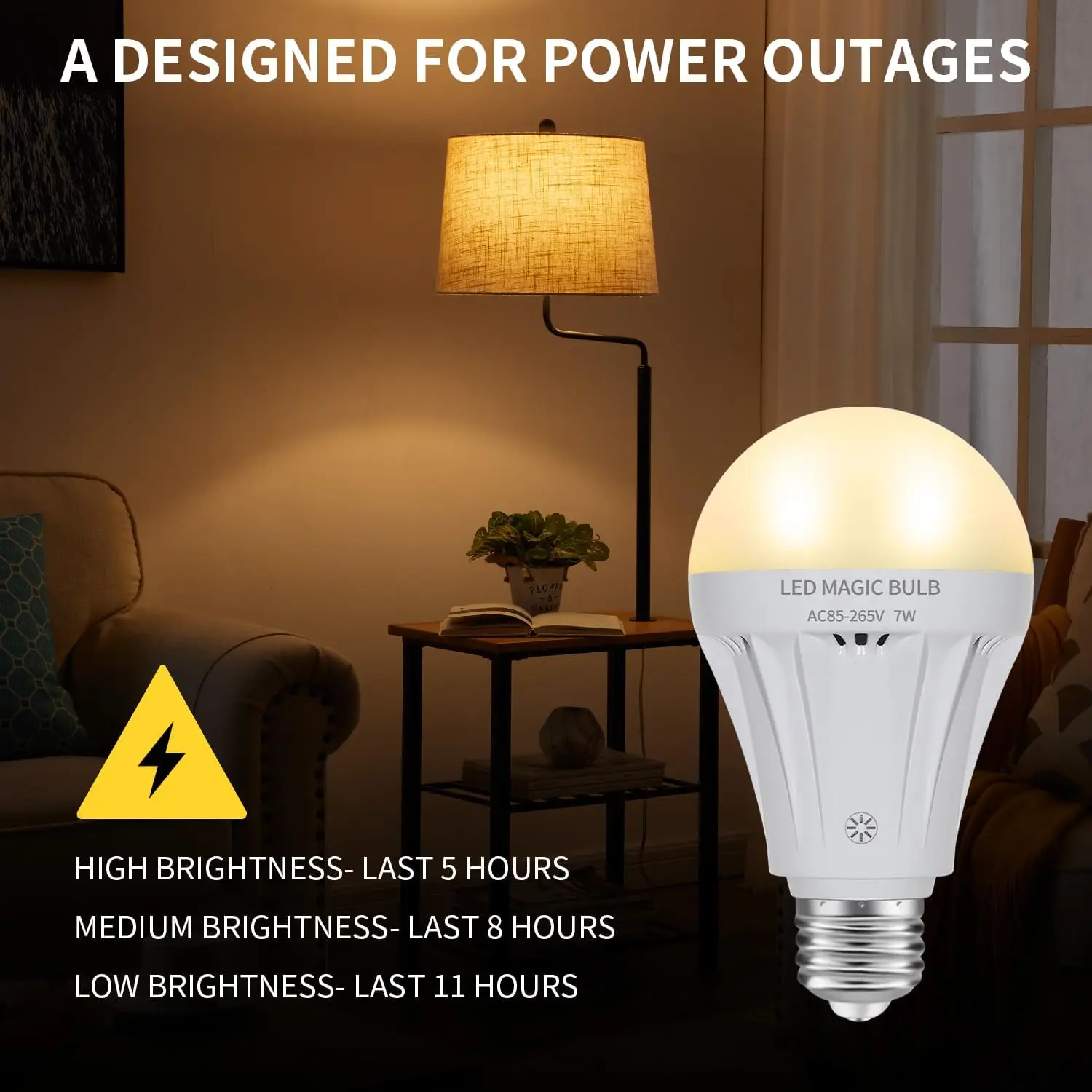 Rechargeable Light Bulbs, LED Magic Bulb with Remote Controller Warm White Emergency Lamp Without Warm