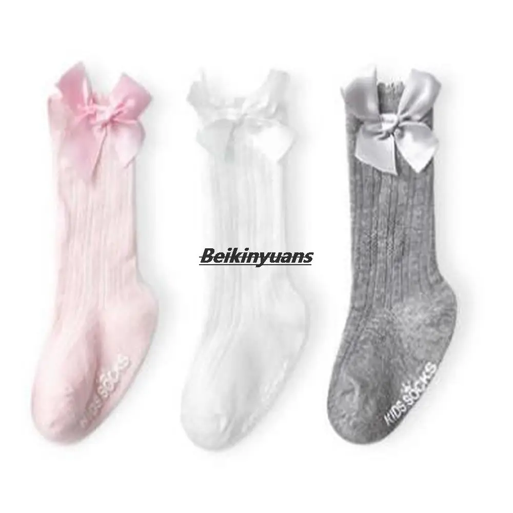 Kids Knee Socks Girls BowknetToddlers Tube Long Socks Kids Hollow Out Princess Sock Infant Socken Baby Socks