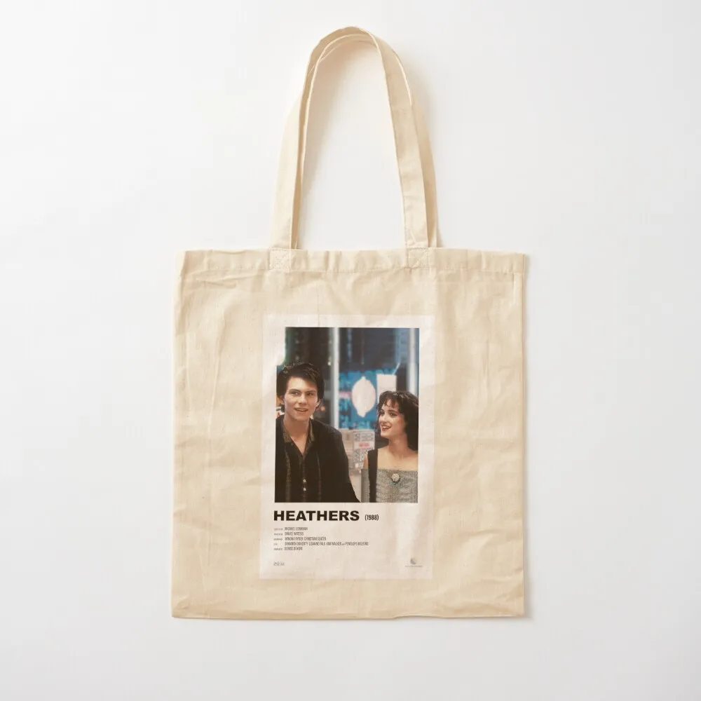 Heathers (1988) Alternative Film Poster Tote Bag hand bags shopper bags for women shopping cart bags Canvas Tote Bag