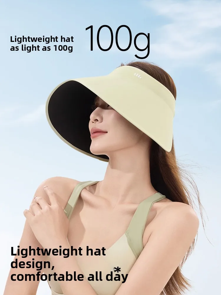 Banana Leaf Sunshade Hat Women's Large Brim Empty Top Hat Egg Roll Style Casual Summer Hat Outdoor Hat Black Glue Face Slimming