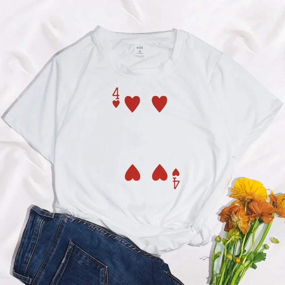 Heart Deck of Cards Party Costume Group Costume T-Shirts Poker Outfit Bridge Cards Women&Men Matching Playing Cards for Casino