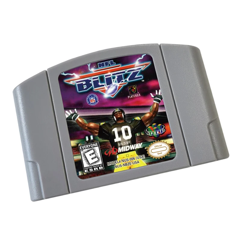 خرطوشة ألعاب الفيديو NFL Blitz 64 BIT النسخة الأمريكية لوحدة تحكم ألعاب N64