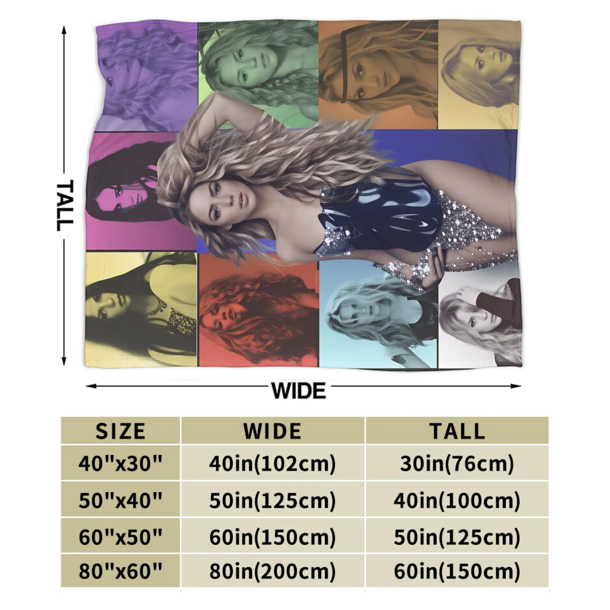 Shakira Blankets Singer Pop Camping Flannel Throw Blanket For Home Decor Super Soft Custom DIY Quality Bedspread Gift
