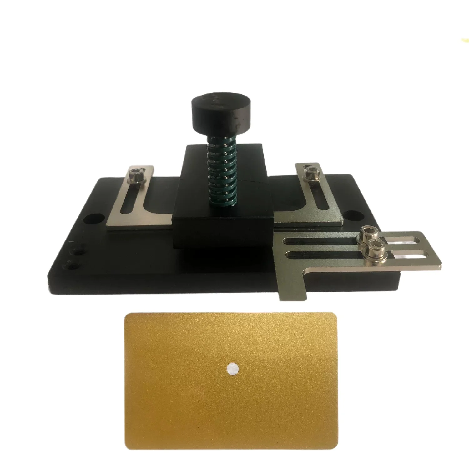 Heavy-Duty Slot Metal Single Hole Puncher 1-Hole Paper Punch 0.1-1.5MM Capacity for ID Card PVC Photo Slot and Paper