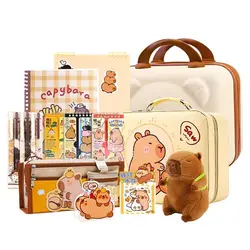 Large Capacity Gift Capybara Stationery Set Abundant Cute Back-to-school Gift Kit Pencil Case Study Stationery for Students