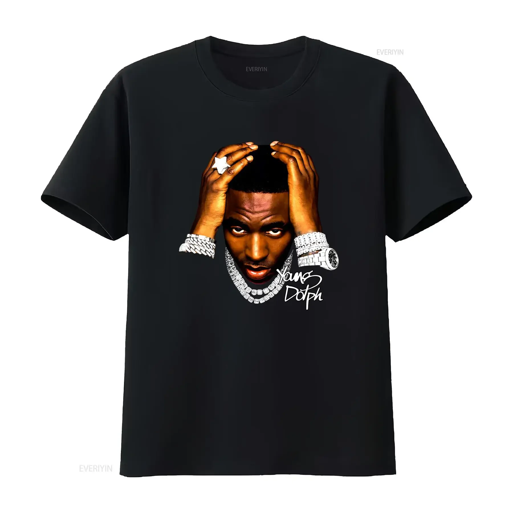 Young Dolph Print T Shirt Stylish Design All Sizes Available Perfect for Hip Hop Fans vintage Washed Soft Versatile Comfortable