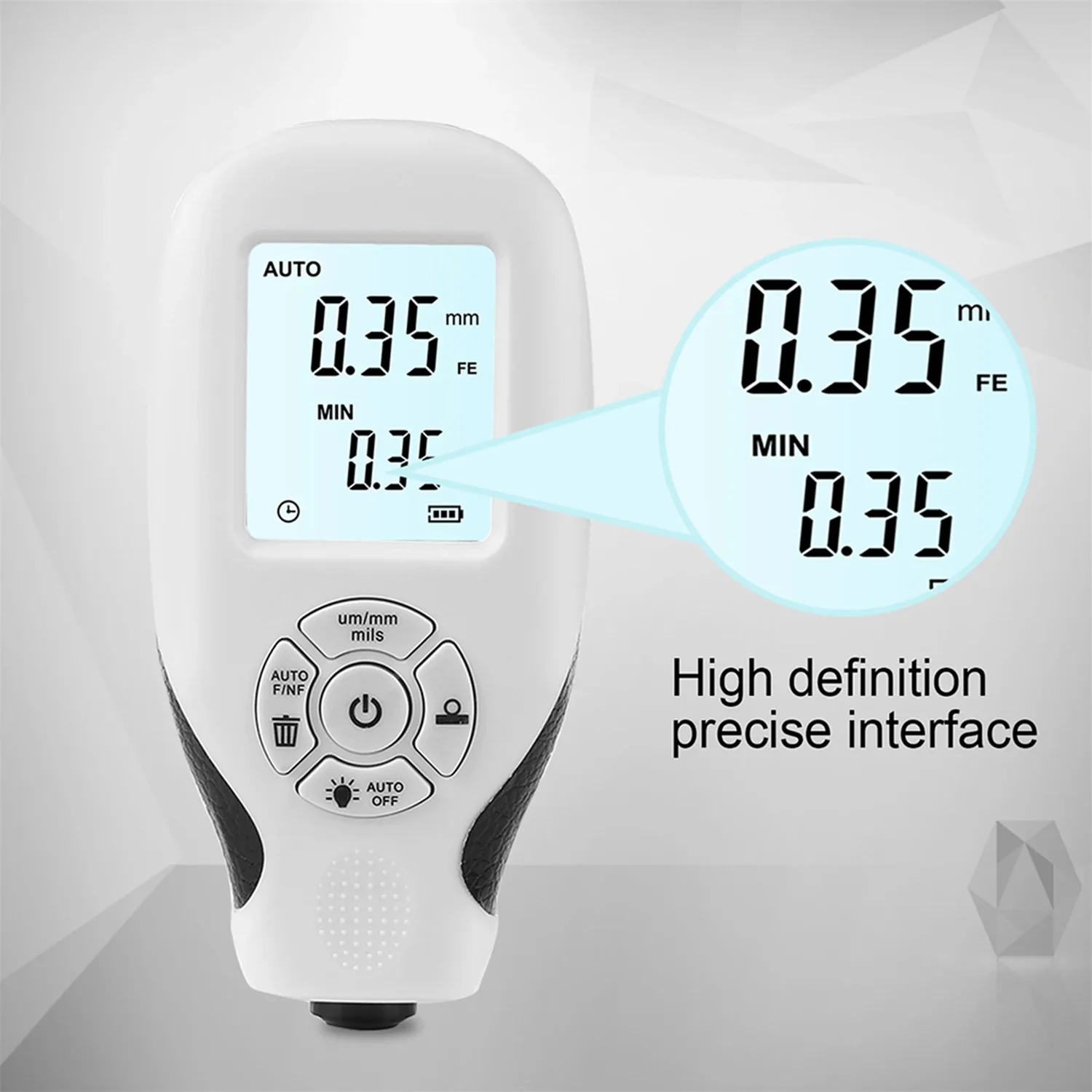 

HW300 0-2000um Thickness Gauge For Car Digital Backlight LCD Meter Car Thickness Paint Coating Meter Metal Measuring Tool