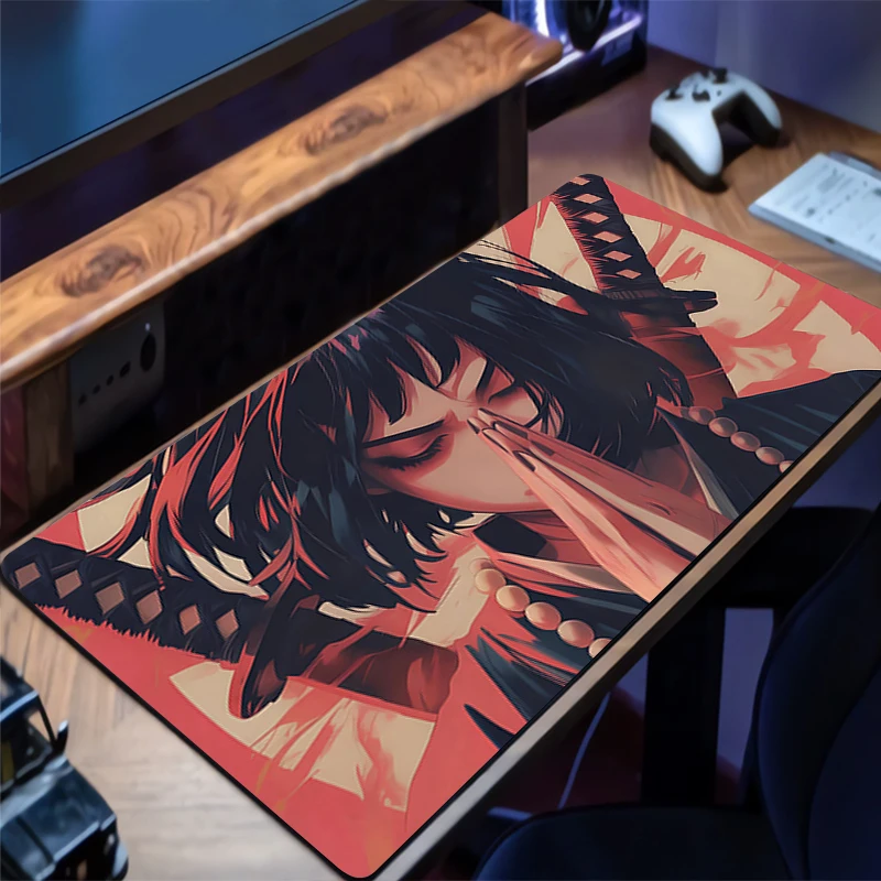 Mouse Pad Gaming Mousepad Rubber High-Quality Mouse Mat Devil Oni Mask Gamer Desk Mat Mechanical Keyboard Desk Pads Mousepads