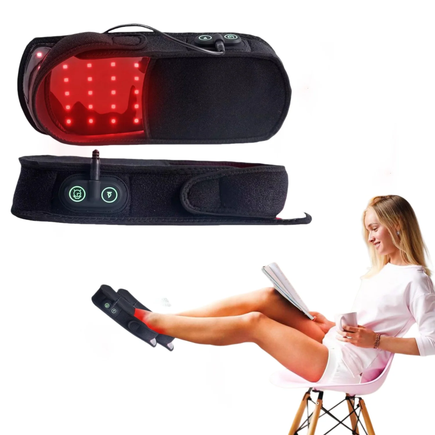 

Обувь для терапии красным светом, грелка для ног, массажный инструмент для ног с 180 светодиодами для согрева ног и улучшения кровообращения