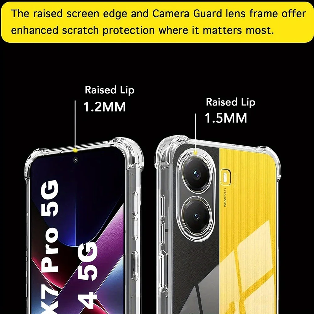 حافظة Poco X7 Pro حافظة كريستالية شفافة مضادة للصدمات لهاتف Xiaomi Poco X7 Pro X 7 Pro X7 Pro Pocox7 Pro غطاء سيليكون من البولي يوريثان