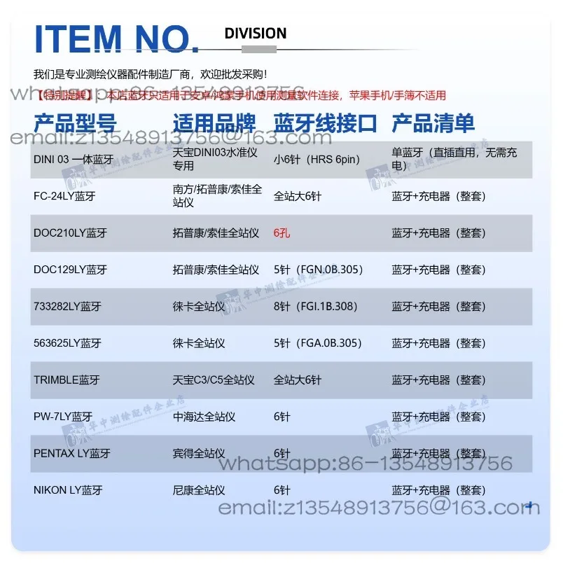 DINI03 level Bluetooth adapter, universal total station external wireless transmission module
