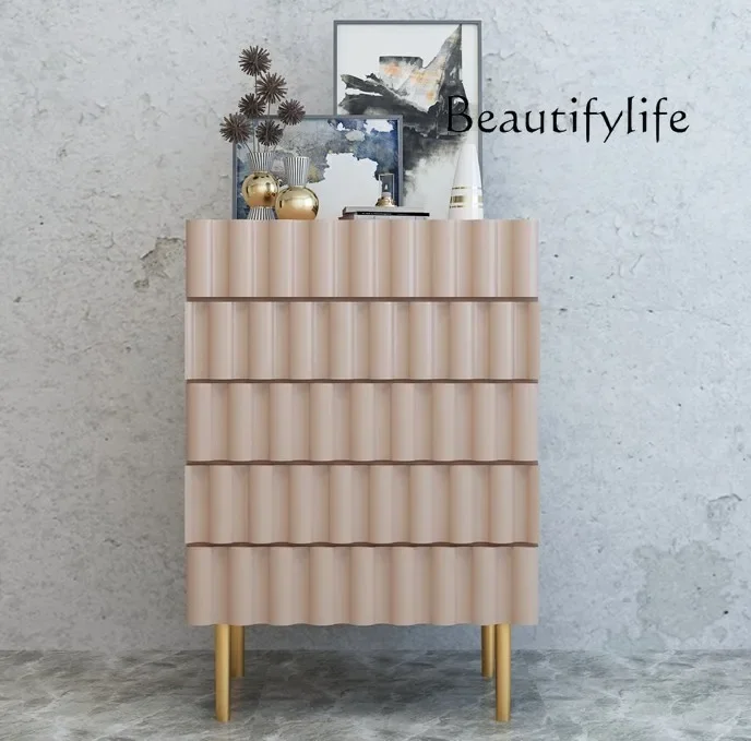 Light luxury modern chest of drawers storage cabinet Nordic postmodern bedroom living room storage side cabinet