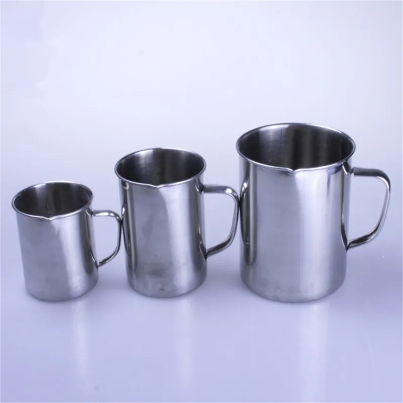 500ml Stainless Steel Metal Lab Beaker Measuring Cup With Inner Scale Lab Supplies