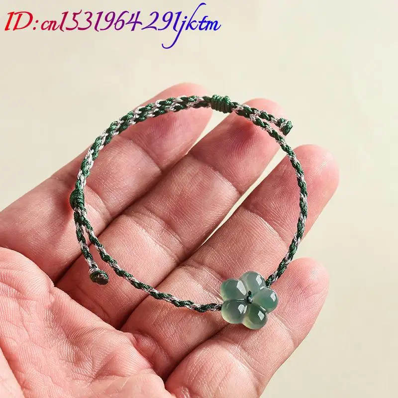 Burmese Jadeite Flower Bracelet Natural Jade Charm Fashion Accessories Vintage Gifts for Women Talismans Luxury Bangle view 4