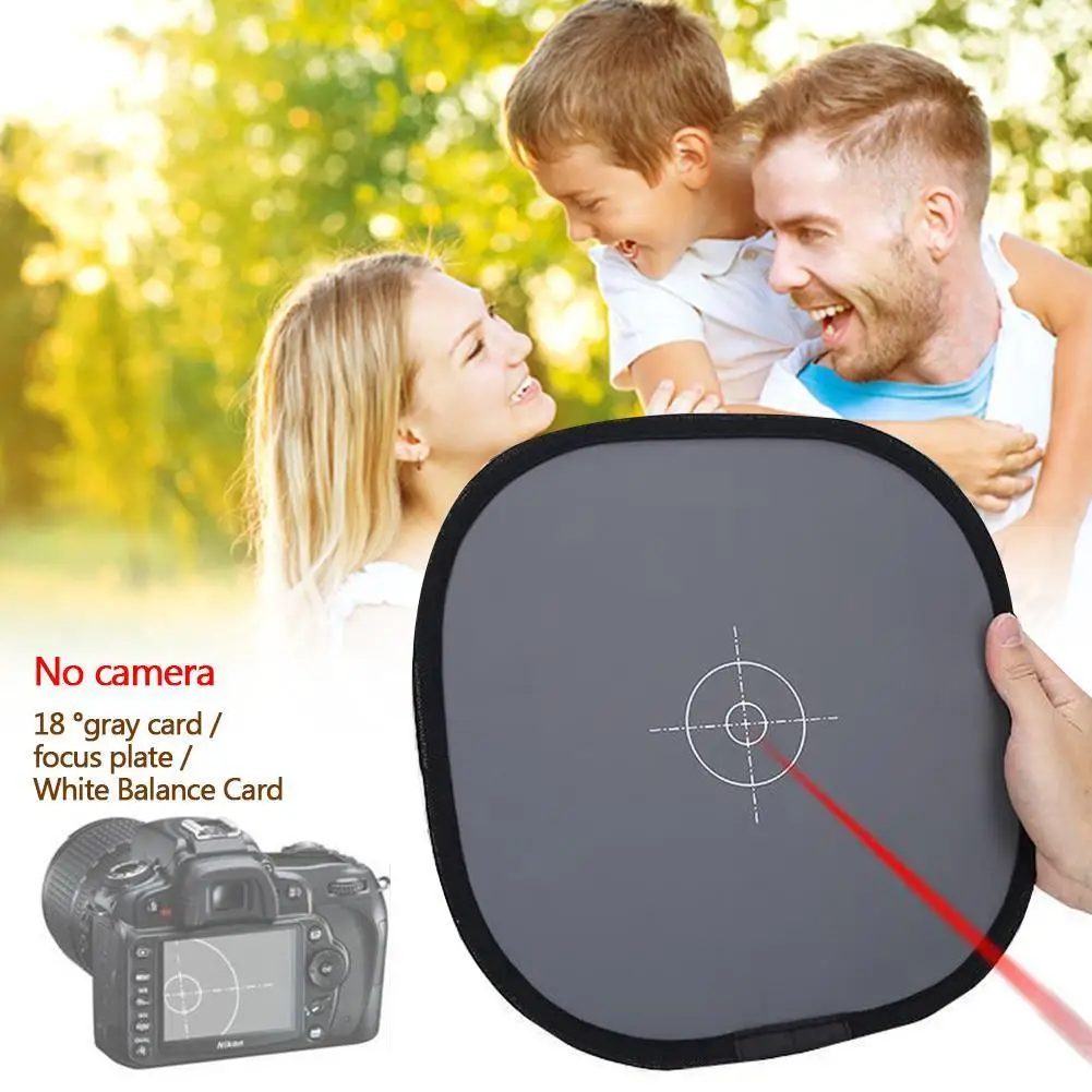 30cm 2in1 Grey White Balance Card Camera Checker Double Face Focusing Board Photographic Calibration With Carry Bag