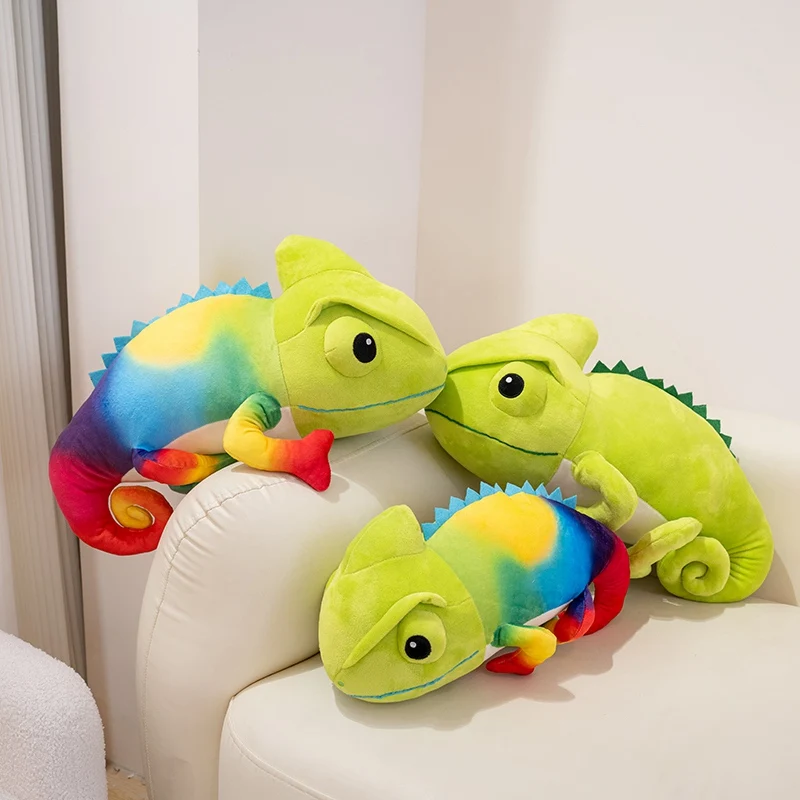 Peluche de Camaleón Realista de 40 cm, Almohada de Lagarto, Adorable Iguana de Peluche ​ Peluches de Lagarto, Juguete Suave para Niña o Niño