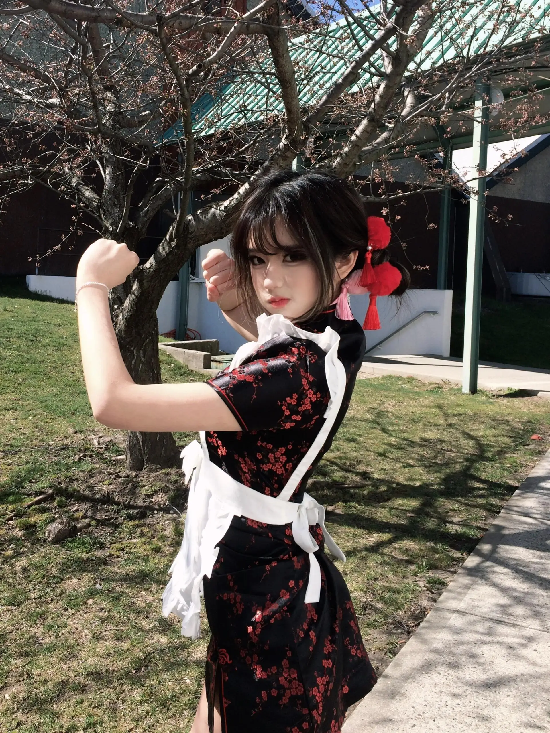 تنورة صينية جديدة من Sle Dr loween Cisas Cosplay orm تنورة خادمة ناعمة للفتيات ملابس يومية