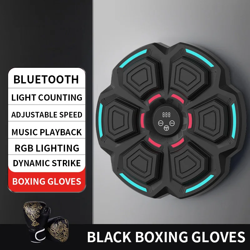 Smart Music Boxing Machine With Boxing Gloves Wall-Mounted Punching Trainer For Adults Kids Bluetooth-compatible Boxing Equipmen