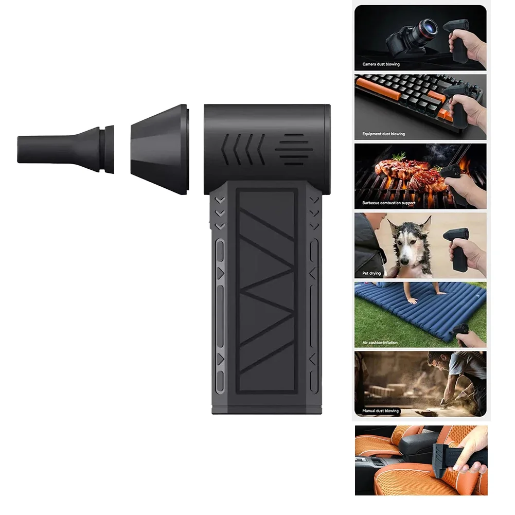 

Cordless Handheld Fan 130,000 RPM Air-Blower Car Cleaning 150°C Over-Temperature Protection Built-in 5000mAh Battery