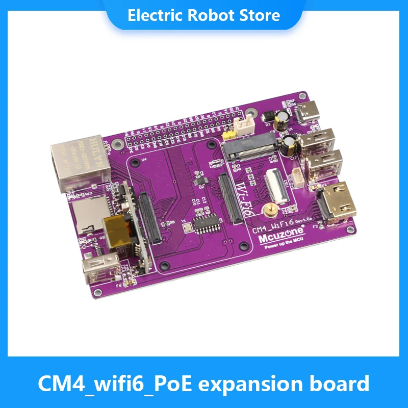 

CM4_wifi6_PoE expansion board PCIE M.2 intel AX200 AX210 HDMI CSI1 USB-C 4G Wi-Fi6E case router r'o'l