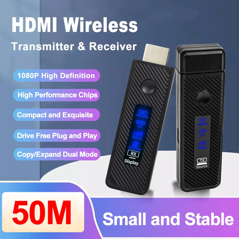 

50 м 5,8G 1080P беспроводной HDMI видео аудио передатчик приемник удлинитель экрана адаптер ТВ-приставка для монитора проектор ПК